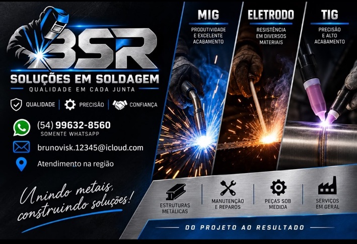 Arte institucional da BRS Soluções em Soldagem